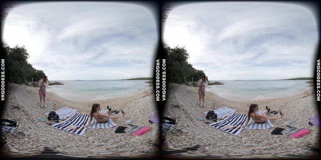 Three Extremely Attractive Models Emmux Rebeka Ruby And Kristina Full Day On Nude Italian Beach VRgoddess — photo 7
