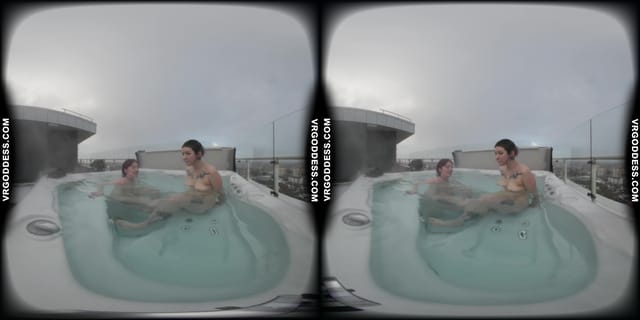 Sammy And Ellah Have Lesbian Sex In A Rooftop Jacuzzi VRgoddess — photo 7