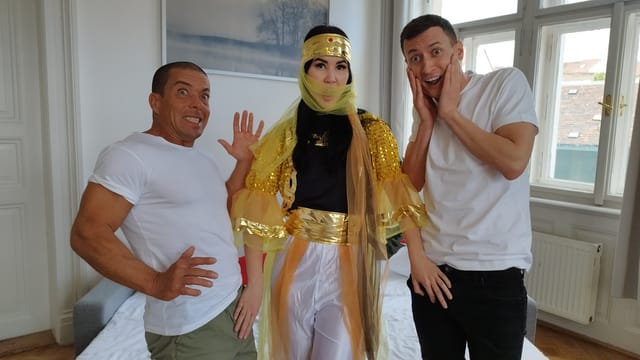 EXOTIC GENIE DEMANDS BIG COCK CREAMPIE THREESOME Immoral Family — photo 6