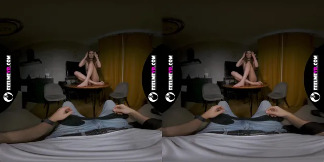 Virtual Reality Striptease With Young Brunette Mary Moon VR porn — photo 4