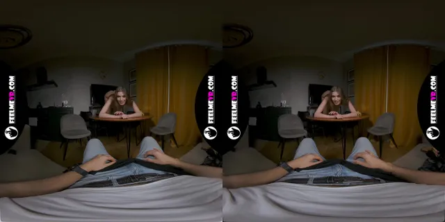 Virtual Reality Striptease With Young Brunette Mary Moon VR porn — photo 8