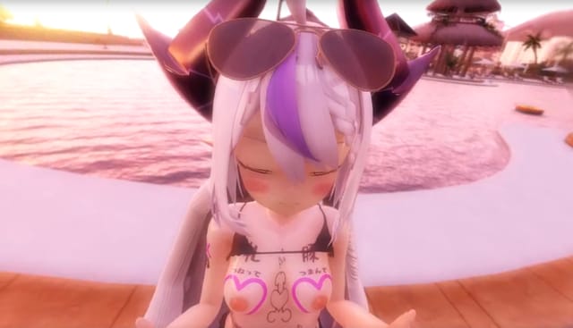 Hololive - Darkness La + Oily ThighJob (A XXX Parody) VR porn — photo 4
