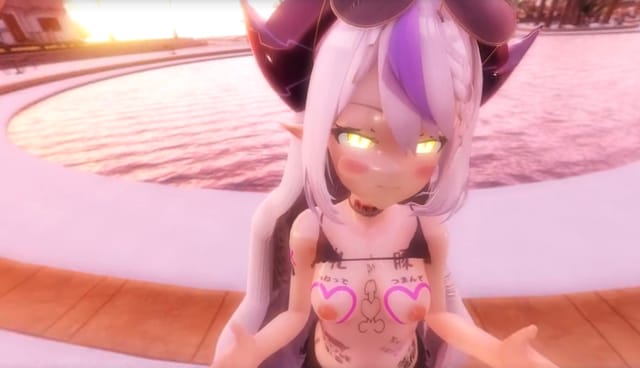 Hololive - Darkness La + Oily ThighJob (A XXX Parody) VR porn — photo 1