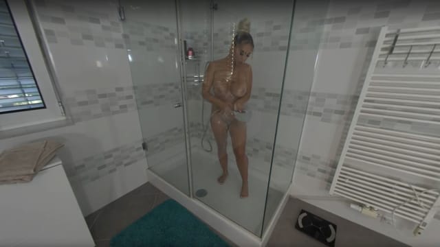 Voyeur Perky Oiled Up Tits in Shower Cassandra RealStoryVR — photo 15