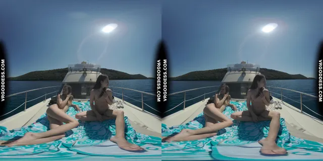 Josie And Matty Sunbathing Nude On Yacht In The Adriatic Sea VRgoddess — photo 9