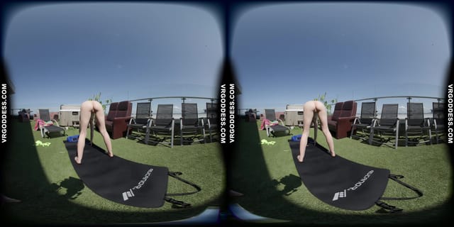 Kitty Kate Nude Yoga Afternoon On A Sunny Windy Day VRgoddess — photo 4