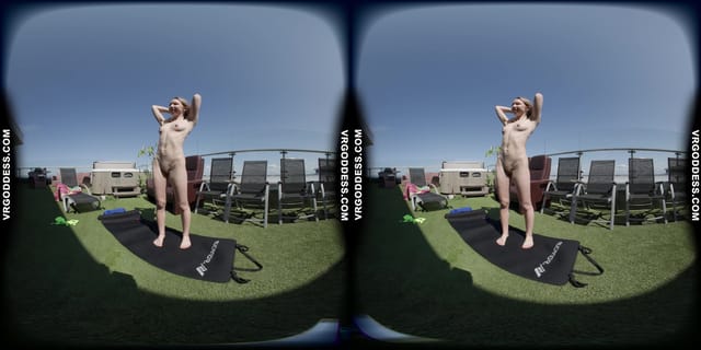 Kitty Kate Nude Yoga Afternoon On A Sunny Windy Day VRgoddess — photo 8