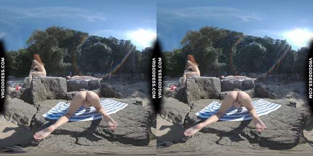 Rebeka Ruby Risky Nude Beach Dildo Masturbating On Vacation Nude Girls Background VRgoddess — photo 47