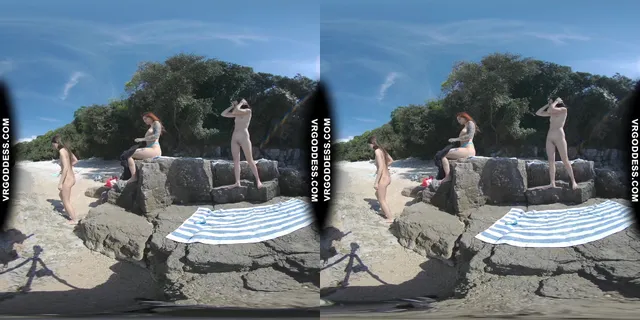 Rebeka Ruby Risky Nude Beach Dildo Masturbating On Vacation Nude Girls Background VRgoddess — photo 9