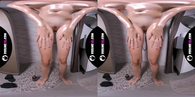Virtual Reality Oiled Blonde Babe Nico VR porn — photo 9