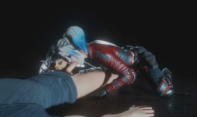Double Blowjob with Harley Quinn and Catwoman (DC comics parody) — photo 5