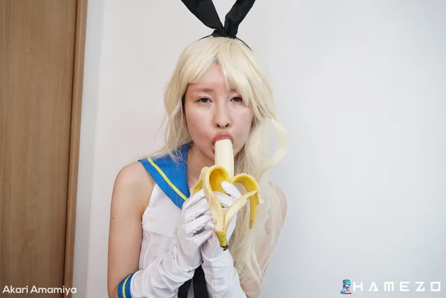 Horny Bunny Akari Amamiya Needs Another Type Of Banana Hamezo — photo 10