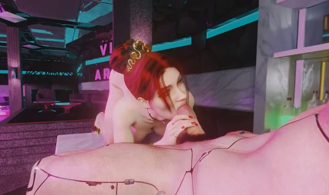 Deepthroat blowjob (oral sex) featuring Scarlet Fyre (OC from VReal_18K) VR porn — photo 4