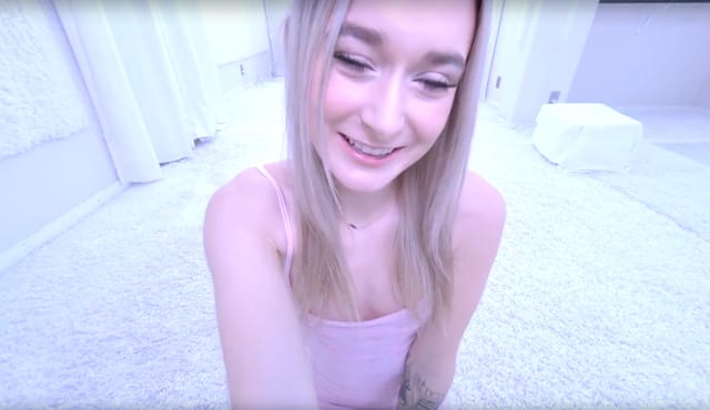 Blonde & Skinny Teen Strips in The White Studio Thea Summers NewPornStarlets — photo 6