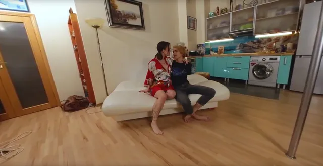 A Young Wife Decided To Make A Gift To Her Husband And Brought A Masseuse who did a good job of everything VRXClouds vr porn video5 — photo 1