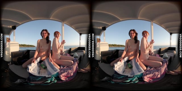 Lily Mays Uses Dildo And Her Pussy Licking Tongue On Rebeka Ruby Sunset Boat Ride VRgoddess — photo 5