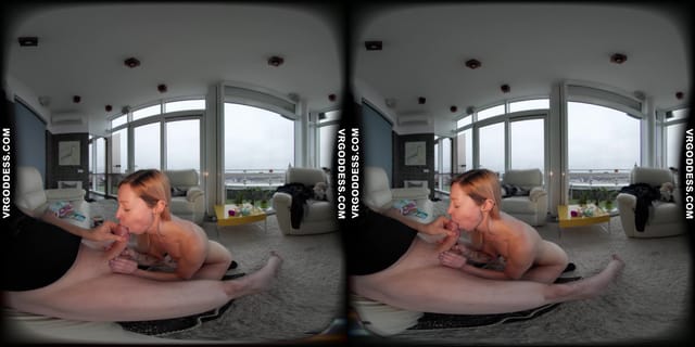 Bleika Gives Dirty Director A Deepthroat Blowjob And Swallows Cum VRgoddess — photo 6