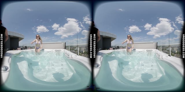 Behind The Scenes With Babyhunterz Taking A Nude Swimming Dip In Rooftop Jacuzzi VRgoddess — photo 27